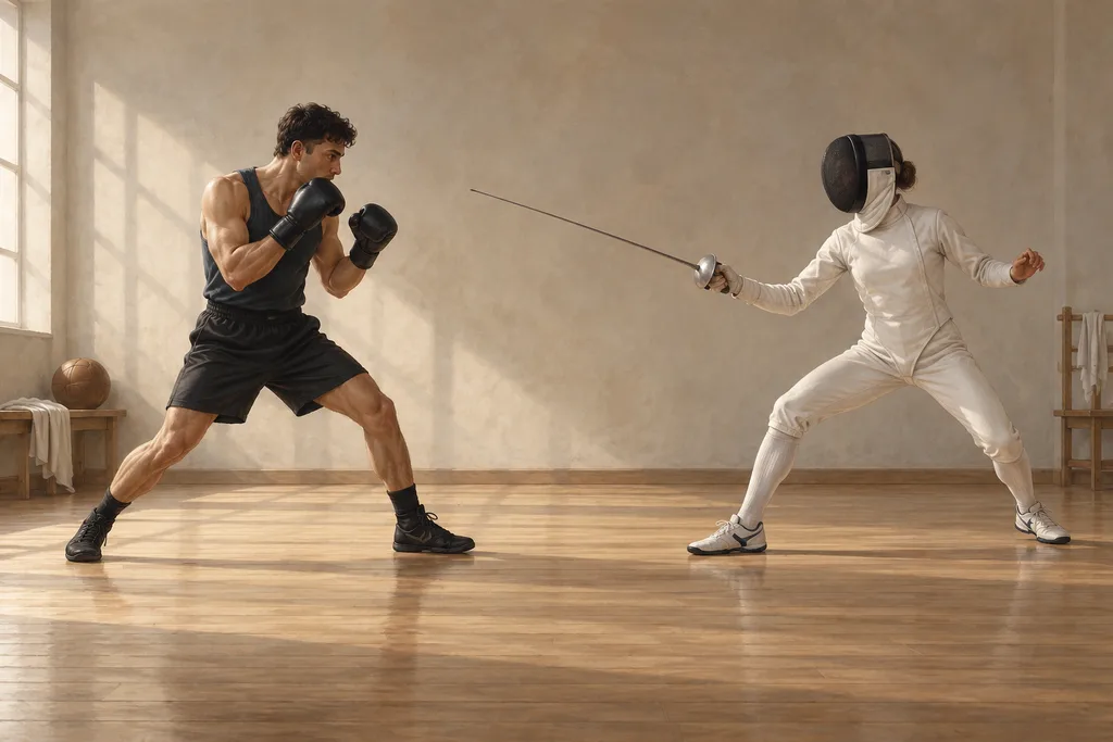 Illustration de l'article « Jeu de jambes en boxe et en escrime : le guide »